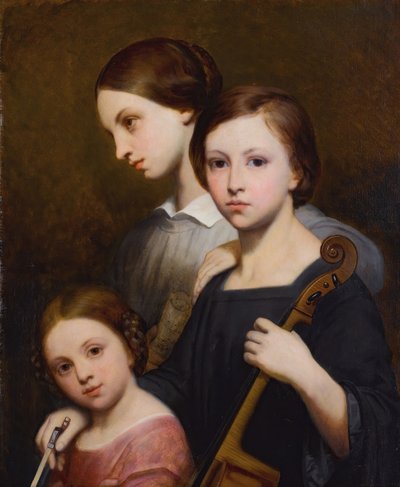 René, Cécile és Louise Franchomme portréja. alkotó: Ary Scheffer
