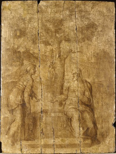 Krisztus és a szamáriai asszony alkotó: Ascribed to Michelangelo