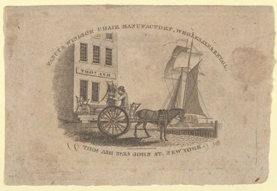 Fancy & Windsor Chair Manufactory, Wholesale & Retail, Thomas Ash, No. 33 John Street, New..., 1817 alkotó: Asher Brown Durand