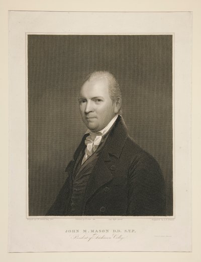 John M. Mason, D.D., S.T.P., a Dickinson College elnöke alkotó: Asher Brown Durand