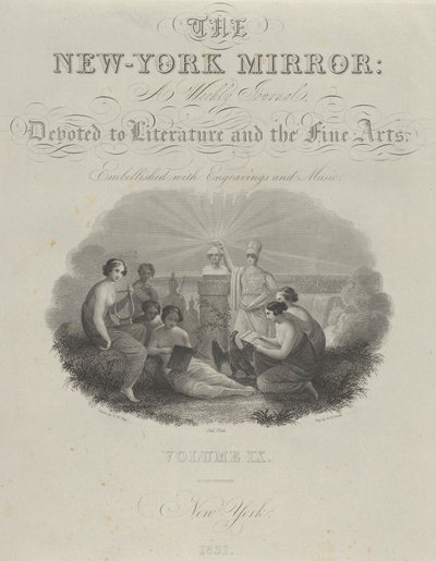 Címlap: The New York Mirror, A Weekly Journal, Devoted to Literature and the Fine Arts..., 1831. alkotó: Asher Brown Durand
