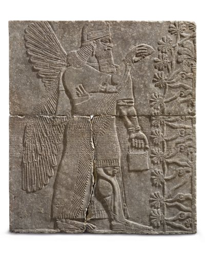 Egy szárnyas géniusz domborműve, Ashurnasirpal uralkodása, ie 883-859 körül alkotó: Assyrian