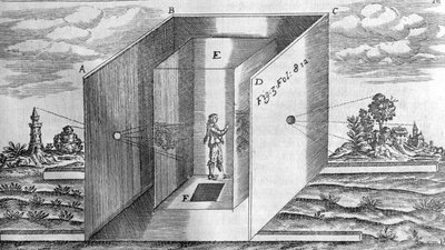 Sötét szoba Athanasius Kircher, Lucis és Umbra nyomán Róma 1600 alkotó: Athanasius Kircher