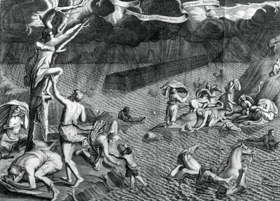Az özönvíz jelenete, 1675 alkotó: Athanasius Kircher