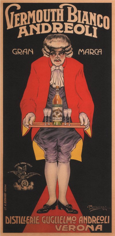 Vermut Bianco Andreoli, 1919 alkotó: Attilio Bresciani