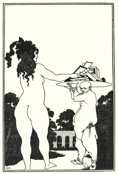 Aubrey Beardsley könyvtányérja (metszet) alkotó: Aubrey (after) Beardsley