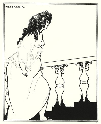Messalina visszatér a fürdőből (metszet) alkotó: Aubrey (after) Beardsley