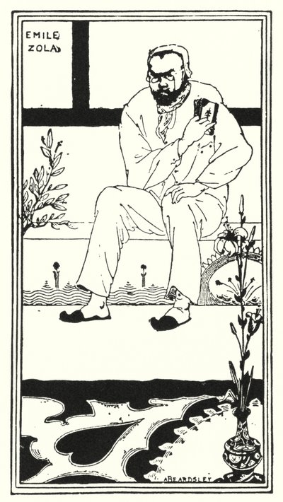 Emile Zola portréja (metszet) alkotó: Aubrey (after) Beardsley
