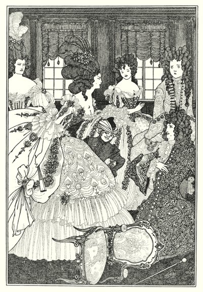 A Beaux-i és Belles-i csata (metszet) alkotó: Aubrey (after) Beardsley
