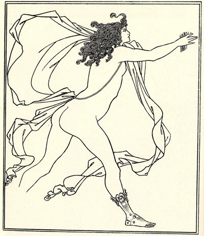 Apollo üldözi Daphnét, 1896 alkotó: Aubrey Beardsley