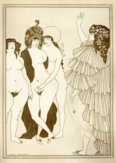 Aubrey BEARDSLEY (1872-1898) illusztrációja Aristophanes „Lysistrata”-hoz (Kr. e. 411) alkotó: Aubrey Beardsley
