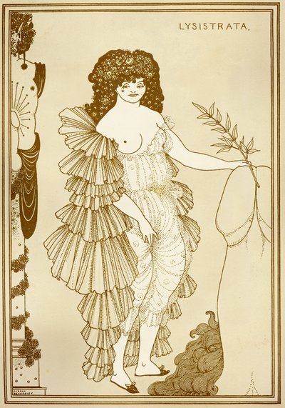 Aubrey BEARDSLEY (1872-1898) illusztrációja a „Lysistrata”-hoz (411 at alkotó: Aubrey Beardsley