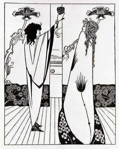 Hogyan ivta Tristan a szerelmi bájitalt, 1894 körül alkotó: Aubrey Beardsley