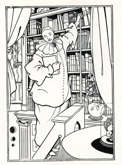 A „Pierrot” borítójának terve, 1896 alkotó: Aubrey Beardsley
