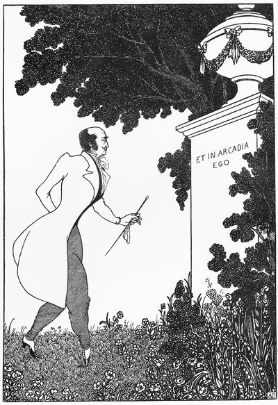 Et in Arcadia Ego, illusztráció a „The Savoy”-ból, 1896 alkotó: Aubrey Beardsley