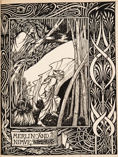 Merlin és Nimue alkotó: Aubrey Beardsley