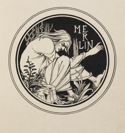Merlin egy ötven rajzból álló könyvből alkotó: Aubrey Beardsley