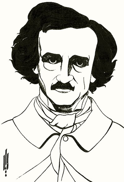 Edgar Allan Poe portréja, 1894 alkotó: Aubrey Beardsley