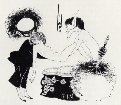 Farokrészlet a "Salome"-ból 1893 (litográfia) alkotó: Aubrey Beardsley