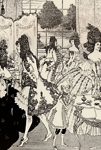 A zár megerőszakolása. Sándor pápa. Tollrajz, 1896, 1923 alkotó: Aubrey Beardsley
