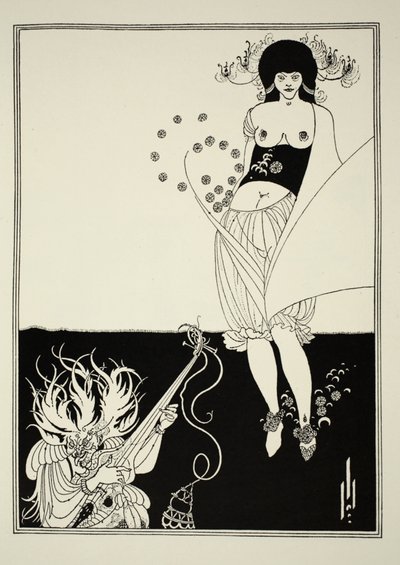 A gyomortánc, Oscar Wilde (1854-1900) Salome című filmjéből, 1893 (sornyomat) alkotó: Aubrey Beardsley