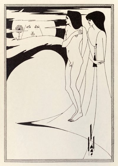 "A nő és a hold" alkotó: Aubrey Beardsley