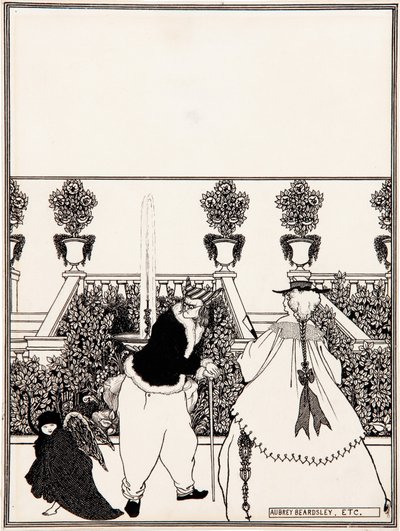 Ámor kiűzése a kertből, előkészítő rajz a „The Savoy” 3. számának, 1896. júliusi borítótervéhez alkotó: Aubrey Beardsley