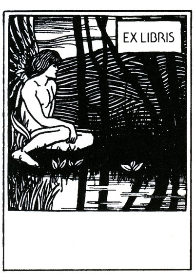 Aubrey Beardsley (1872-1898) matrica ex libris (ex-libris) alkotó: Aubrey Beardsley