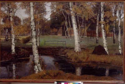 Overbeck, Fritz (1869-1909) tájkép. Olajfestmény alkotó: August Overbeck