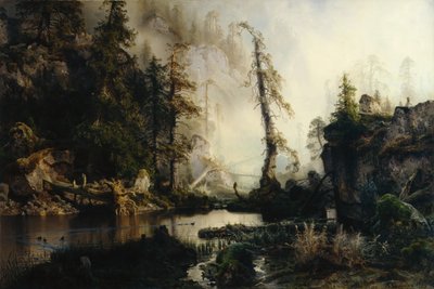 Fekete tó (olaj, vászon) alkotó: August Cappelen