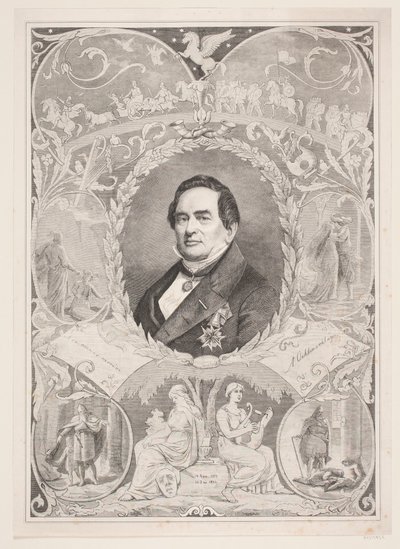 Adam Oehlenschlager. Emléklap alkotó: August Edward Adolf Heimburger