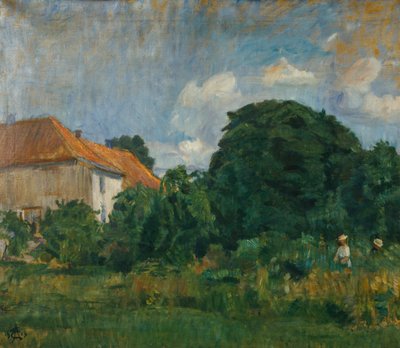 Nyári kép házzal alkotó: August Eiebakke