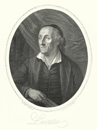 Johann Kaspar Lavater svájci teológus, író és fiziognómus (metszet) alkotó: August Friedrich Oelenhainz