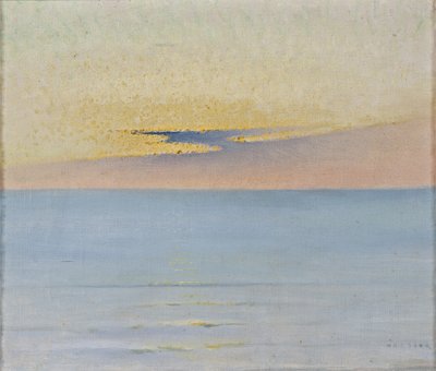 Tenger a naplementében alkotó: August Hagborg