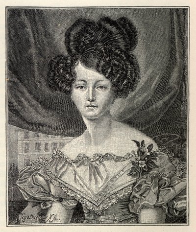 Szász-Weimar-Eisenach Augusta porosz hercegnőként, 1829. alkotó: August Heinrich Ferdinand Tegetmeyer