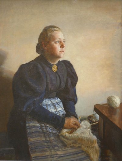 Betty Jerndorff, született Matthison-Hansen, a művész felesége alkotó: August Jerndorff