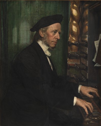 Roskildei udvari orgonista, Hans Matthison-Hansen professzor, a művész apósa alkotó: August Jerndorff