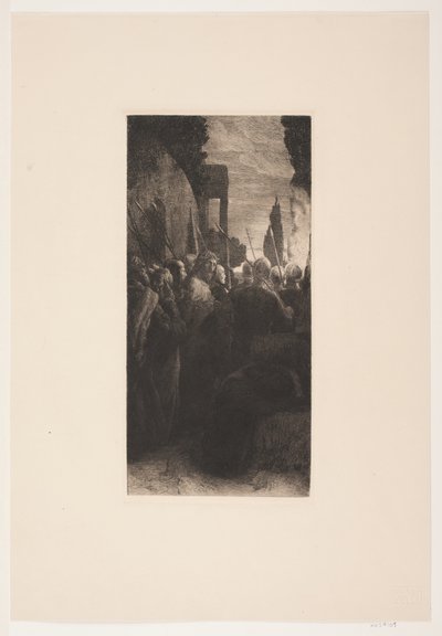 Jézust a bírák elé állítják alkotó: August Jerndorff