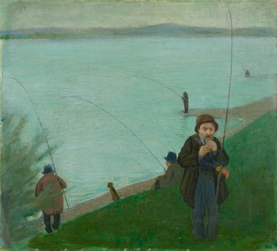 Horgászok a Rajnán alkotó: August Macke