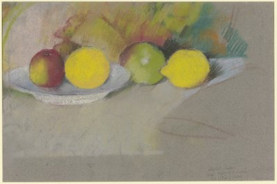 Alma és citrom, 1909-10 körül (pasztell, papír) alkotó: August Macke