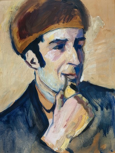 Franz Marc portréja. 1910 alkotó: August Macke