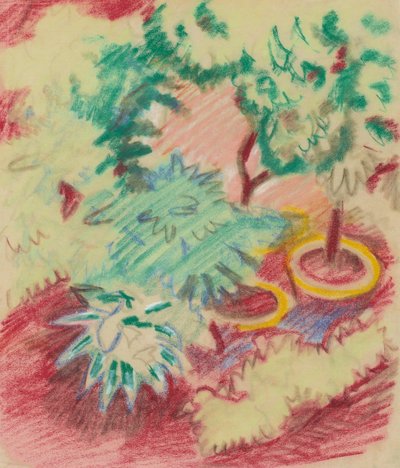 Virág cserepek. alkotó: August Macke