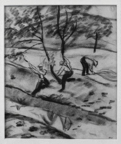 Favágó Kandernben alkotó: August Macke