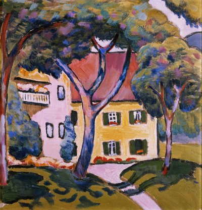 Ház egy tájban alkotó: August Macke