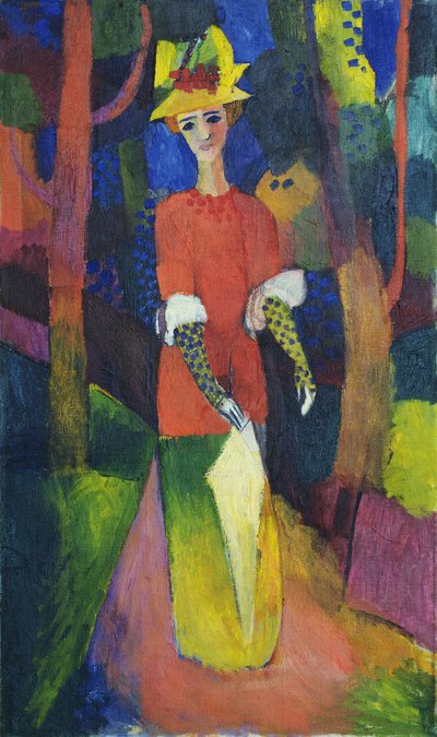 Hölgy a parkban alkotó: August Macke