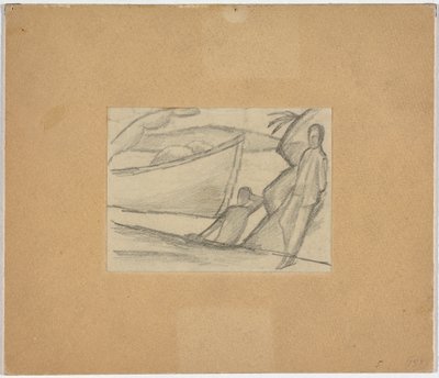 férfiak a parton alkotó: August Macke