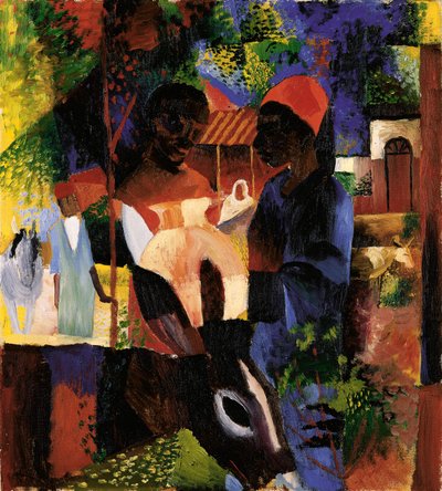 Piac Tuniszban alkotó: August Macke