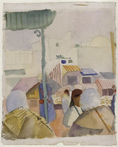 Tuniszi piac II. alkotó: August Macke