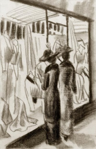 Divatüzlet az árkádban alkotó: August Macke