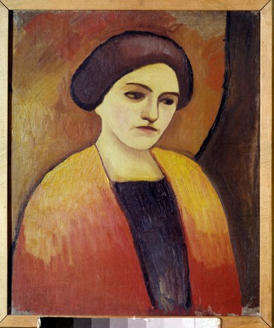 Madame Macke, a festő feleségének portréja August Macke (1887-1914) festménye 1911 Párizs, Városi Modern Művészeti Múzeum alkotó: August Macke